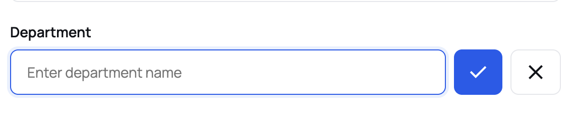 Add Department Inline